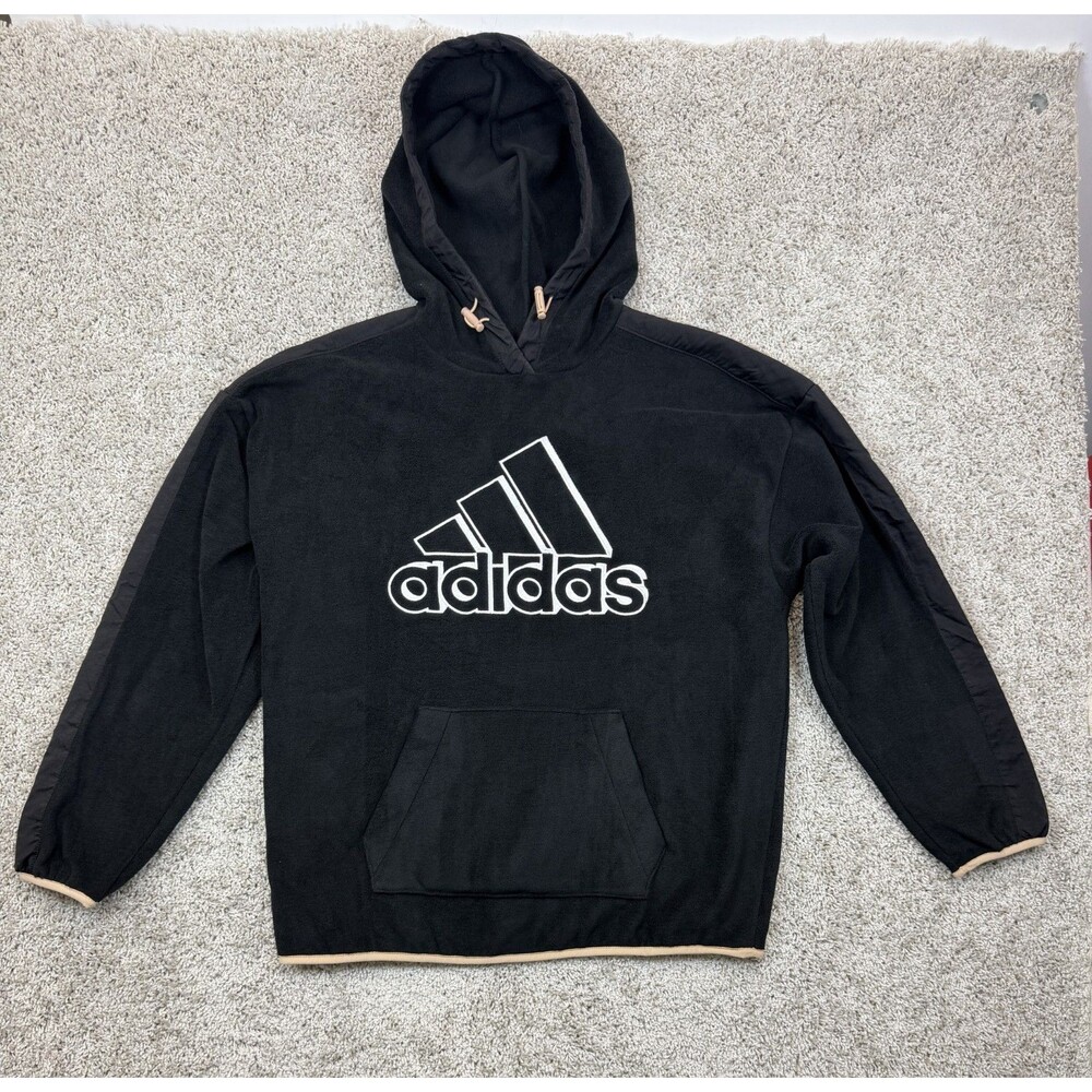 adidas Women's Essentials Brand Love Giant Logo Polar Fleece Hoodie - Size S